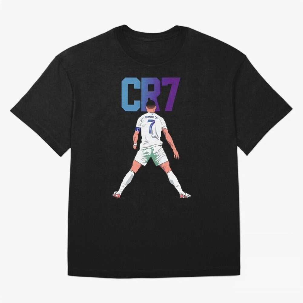 CR7 Oversized T-Shirt Spotlight Global Football Passion for FIFA World Cup 2026 USA Canada Mexico, Connected to Mbappe, England and Germany, Tournament Hype, Historic Matchups, Family Viewing Parties and Global Sports Pride; Ideal for Passionate