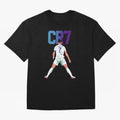 CR7 Oversized T-Shirt Spotlight Global Football Passion for FIFA World Cup 2026 USA Canada Mexico, Connected to Mbappe, England and Germany, Tournament Hype, Historic Matchups, Family Viewing Parties and Global Sports Pride; Ideal for Passionate