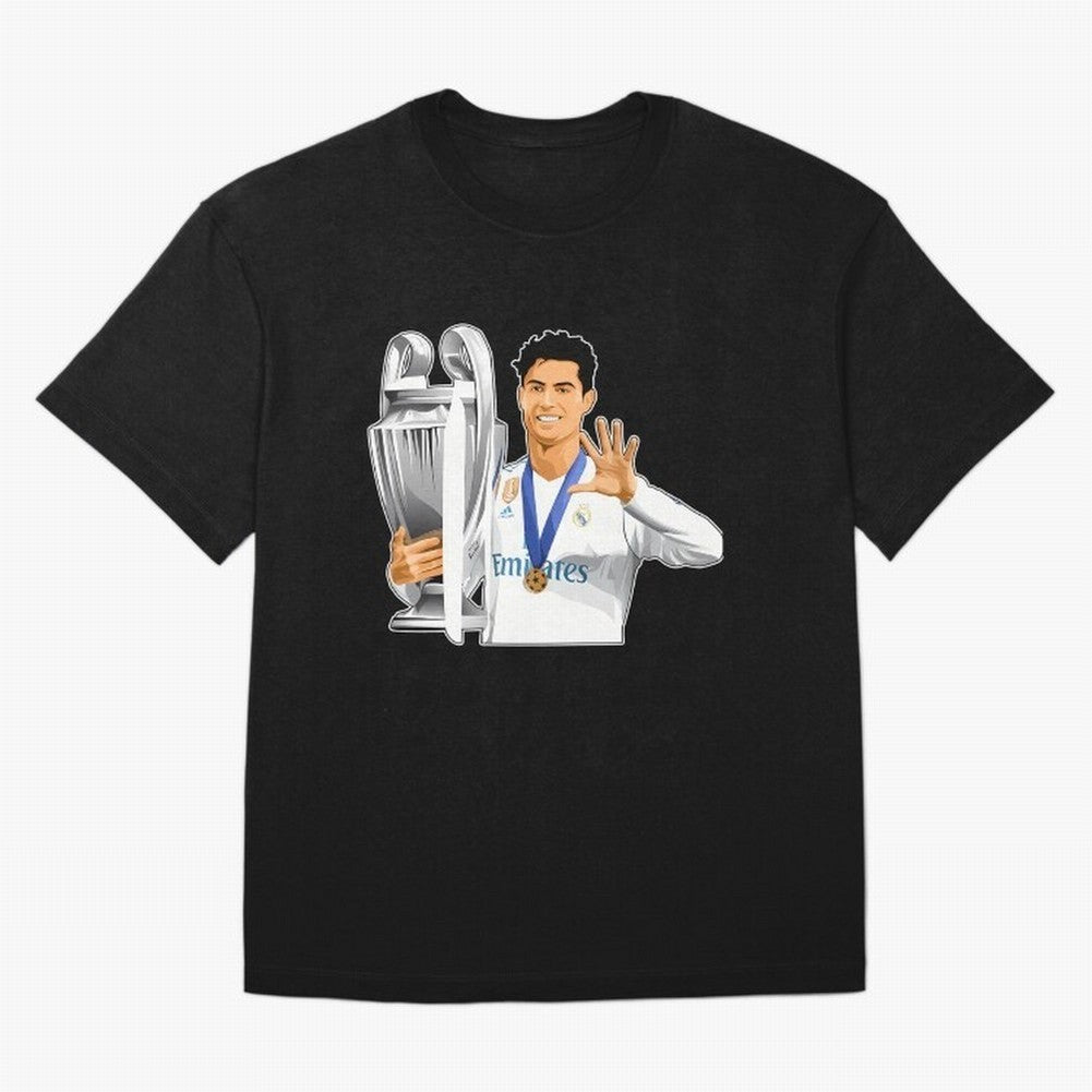 Ronaldo Throphy Oversized T-Shirt Make Every Match About Match Day Hype around FIFA World Cup 2026, Neymar, Haaland and Cristiano Ronaldo, Portugal, Spain and Germany, Championship Spirit, Famous Goals, Roaring Crowds and International Football