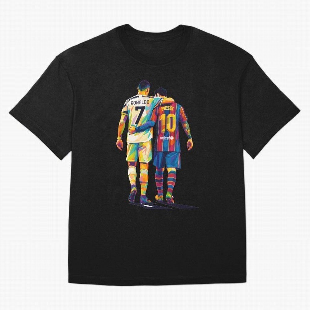Cristiano Ronaldo & Messi Oversized T-Shirt Make Memories around Match Day Hype around FIFA World Cup 2026 Group Stage, Messi, France, Vintage Soccer Flavor, Modern Football Stars, National Flags and Final Night Emotion; Built for Supporters