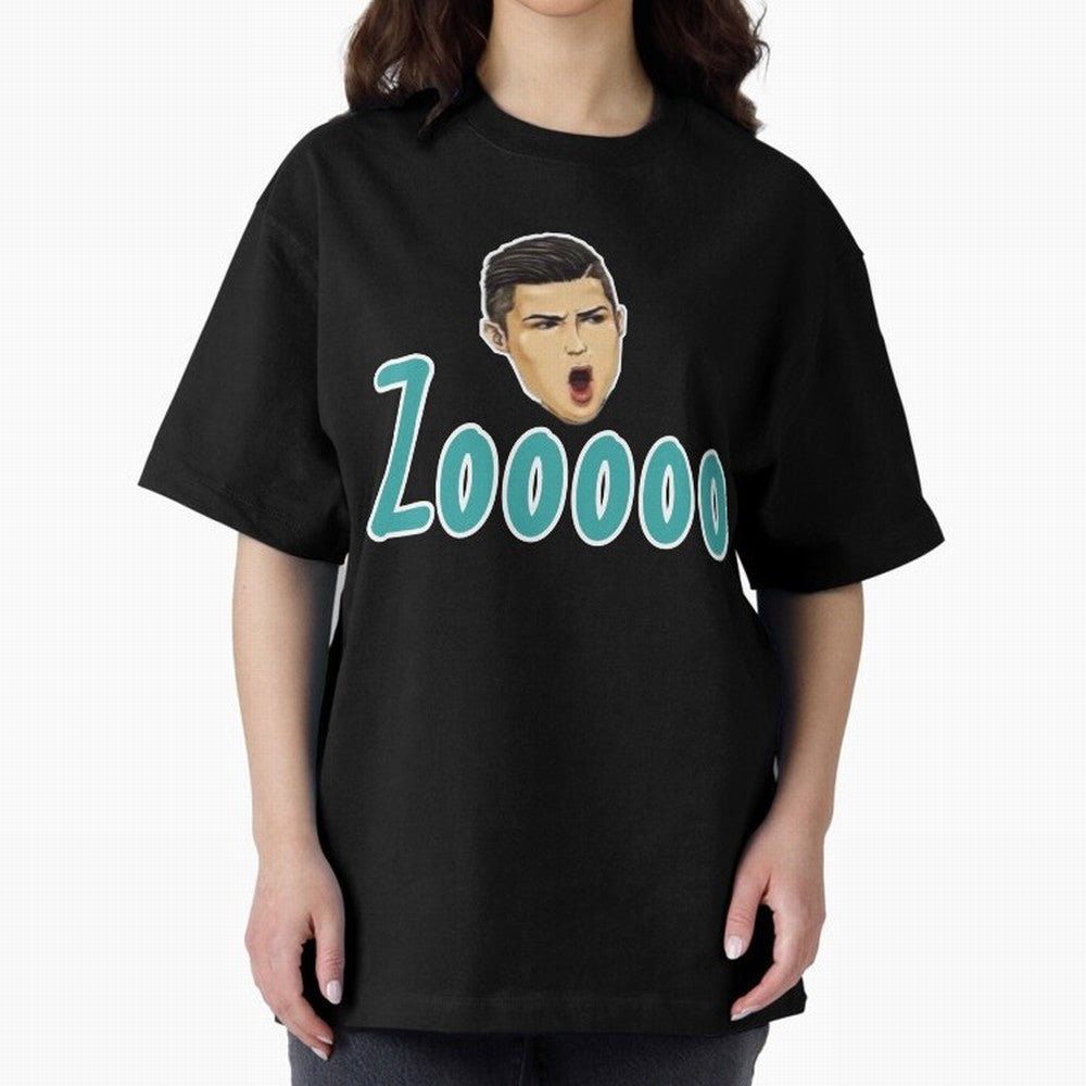 Zoooo funy CR7 goal suiii Oversized T-Shirt Keep Football History Alive during Global Football Passion for FIFA World Cup 2026 USA Canada Mexico, Inspired by Cristiano Ronaldo, Haaland and CR7, Argentina, Football History, Final Match Energy, Crowd