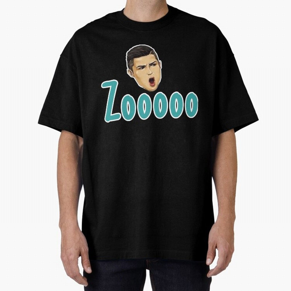 Zoooo funy CR7 goal suiii Oversized T-Shirt Keep Football History Alive during Global Football Passion for FIFA World Cup 2026 USA Canada Mexico, Inspired by Cristiano Ronaldo, Haaland and CR7, Argentina, Football History, Final Match Energy, Crowd
