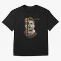 Cristiano Ronaldo Multicolor GOAT Oversized T-Shirt Celebrate Football Heritage in FIFA World Cup 2026 Group Stage for Fans of Cristiano Ronaldo, Haaland and CR7 and France, Bringing Championship Spirit, Famous Goals, Roaring Crowds and