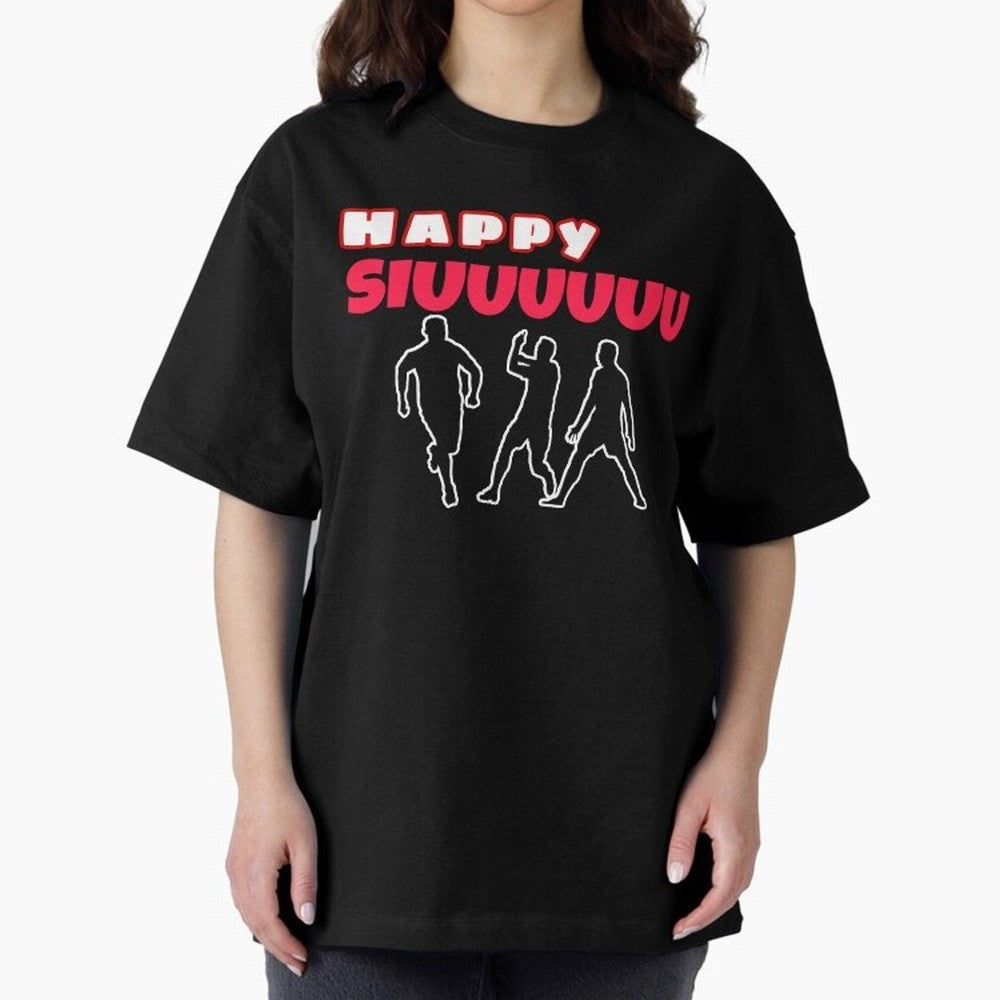 Happy siuuu CR7 goal Oversized T-Shirt Keep the Legacy of FIFA World Cup 2026 USA Canada Mexico for Fans of Cristiano Ronaldo, Haaland and CR7 and Brazil, Portugal and Argentina, Bringing Match Day Excitement, Supporter Culture, Golden Goals and