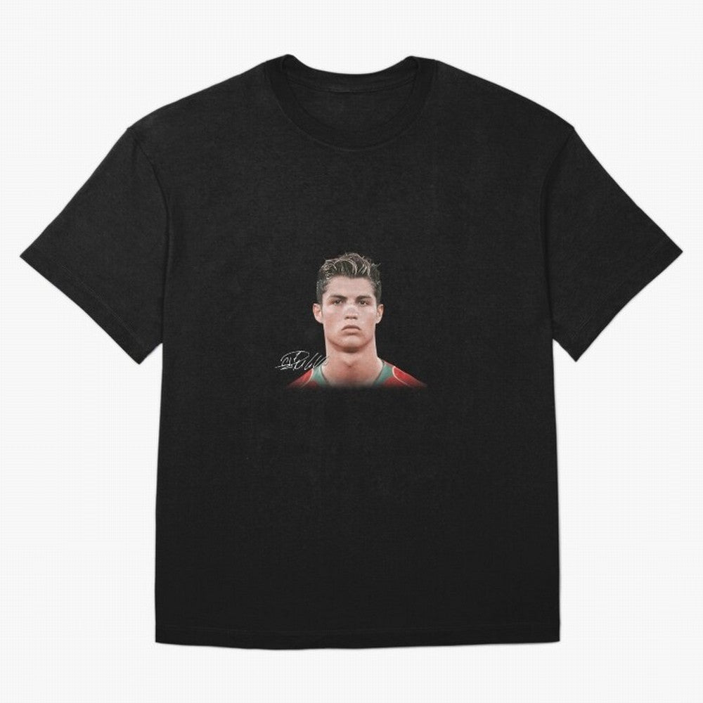Cristiano Ronaldo Big Face Young Ronaldo Oversized T-Shirt Fuel FIFA World Cup 2026 for Fans of Neymar and Spain and Netherlands, Bringing Stadium Chants, National Pride, Trophy Dreams and Unforgettable Football Memories; Perfect for Fans,