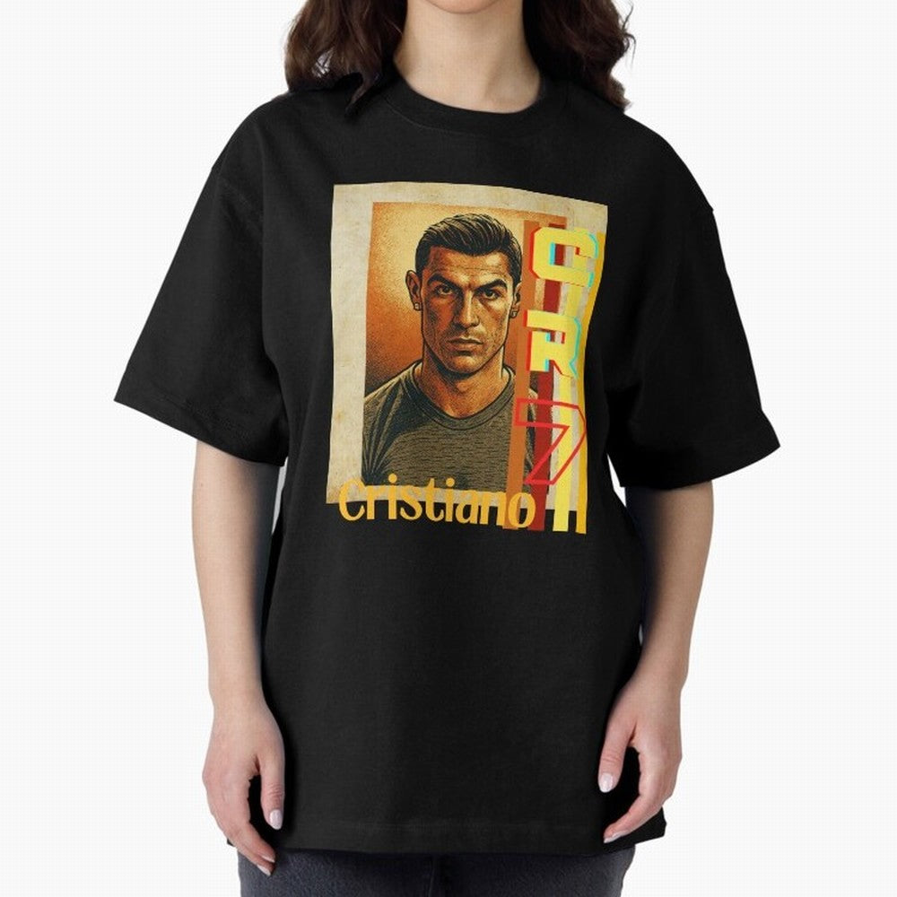 Cristiano Ronaldo Oversized T-Shirt Upgrade FIFA World Cup 2026 Group Stage Spirit, Built around Brazil, Messi, Neymar and Mbappe, Stadium Memories, Football Loyalty, International Chants and Championship Tradition; Ideal for Fans Who Follow Messi,