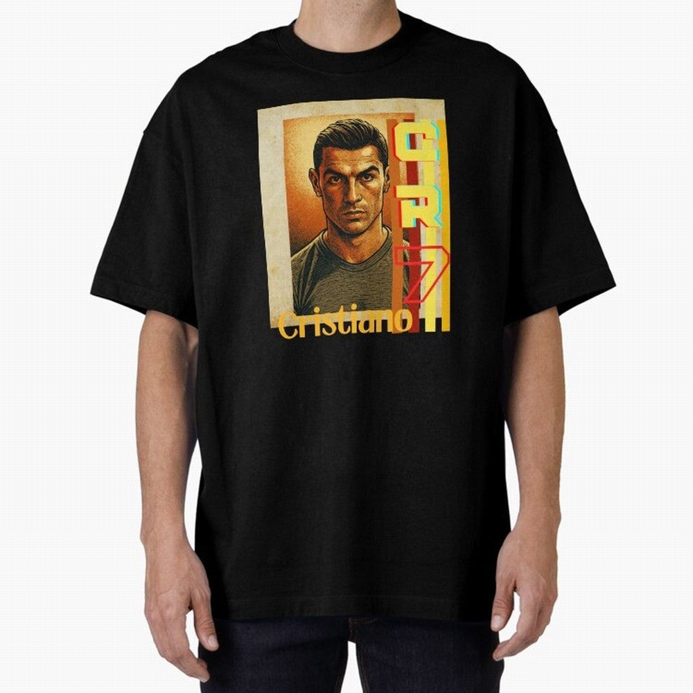 Cristiano Ronaldo Oversized T-Shirt Upgrade FIFA World Cup 2026 Group Stage Spirit, Built around Brazil, Messi, Neymar and Mbappe, Stadium Memories, Football Loyalty, International Chants and Championship Tradition; Ideal for Fans Who Follow Messi,