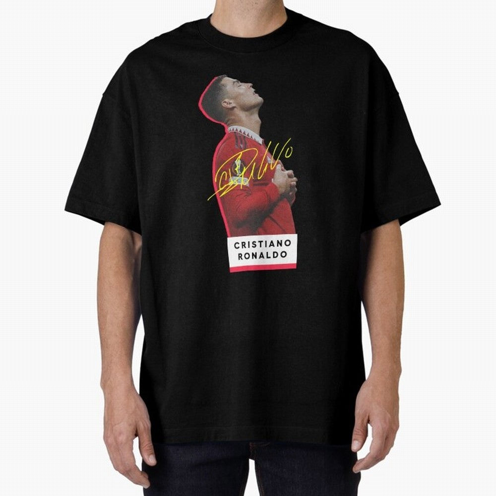 New Celebration Ronaldo Oversized T-Shirt Capture Global Football Passion for FIFA World Cup 2026 Group Stage, Made for Cristiano Ronaldo, England and Germany, Vintage Soccer Flavor, Modern Football Stars, National Flags and Final Night Emotion;