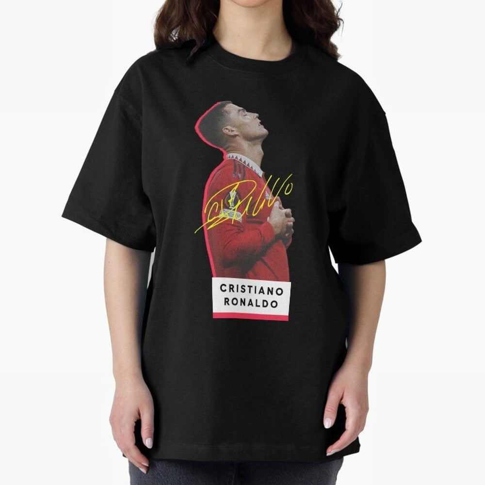 New Celebration Ronaldo Oversized T-Shirt Capture Global Football Passion for FIFA World Cup 2026 Group Stage, Made for Cristiano Ronaldo, England and Germany, Vintage Soccer Flavor, Modern Football Stars, National Flags and Final Night Emotion;