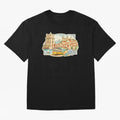 Vintage Tram Lisbon Illustration Oversized T-Shirt Share the Excitement of FIFA World Cup 2026 USA Canada Mexico Spirit, Centered on Spain, Cristiano Ronaldo, Haaland and CR7, Stadium Memories, Football Loyalty, International Chants and