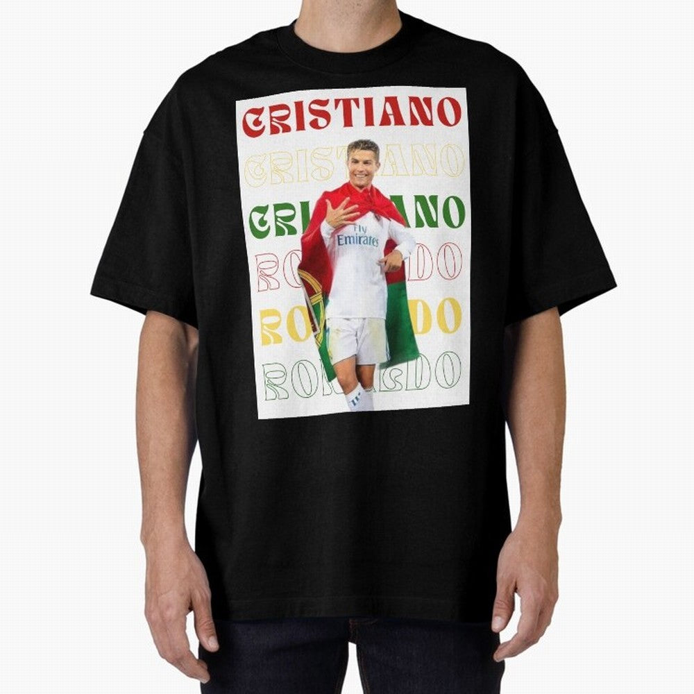 Cristiano Ronaldo designs Oversized T-Shirt Enjoy Global Football Passion for FIFA World Cup 2026 USA Canada Mexico, Capturing Messi and Cristiano Ronaldo, Argentina, Soccer Culture, Superstar Moments, National Team Dreams and Competitive Fire;