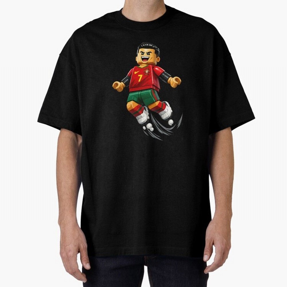 Cristiano Ronaldo. Siuuuuuu! Lego Mundial Oversized T-Shirt Stand Proud for FIFA World Cup 2026 USA Canada Mexico for Fans of Haaland and Mbappe and Portugal, Bringing Football History, Final Match Energy, Crowd Noise and Once in a Lifetime