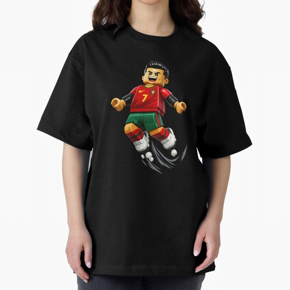 Cristiano Ronaldo. Siuuuuuu! Lego Mundial Oversized T-Shirt Stand Proud for FIFA World Cup 2026 USA Canada Mexico for Fans of Haaland and Mbappe and Portugal, Bringing Football History, Final Match Energy, Crowd Noise and Once in a Lifetime