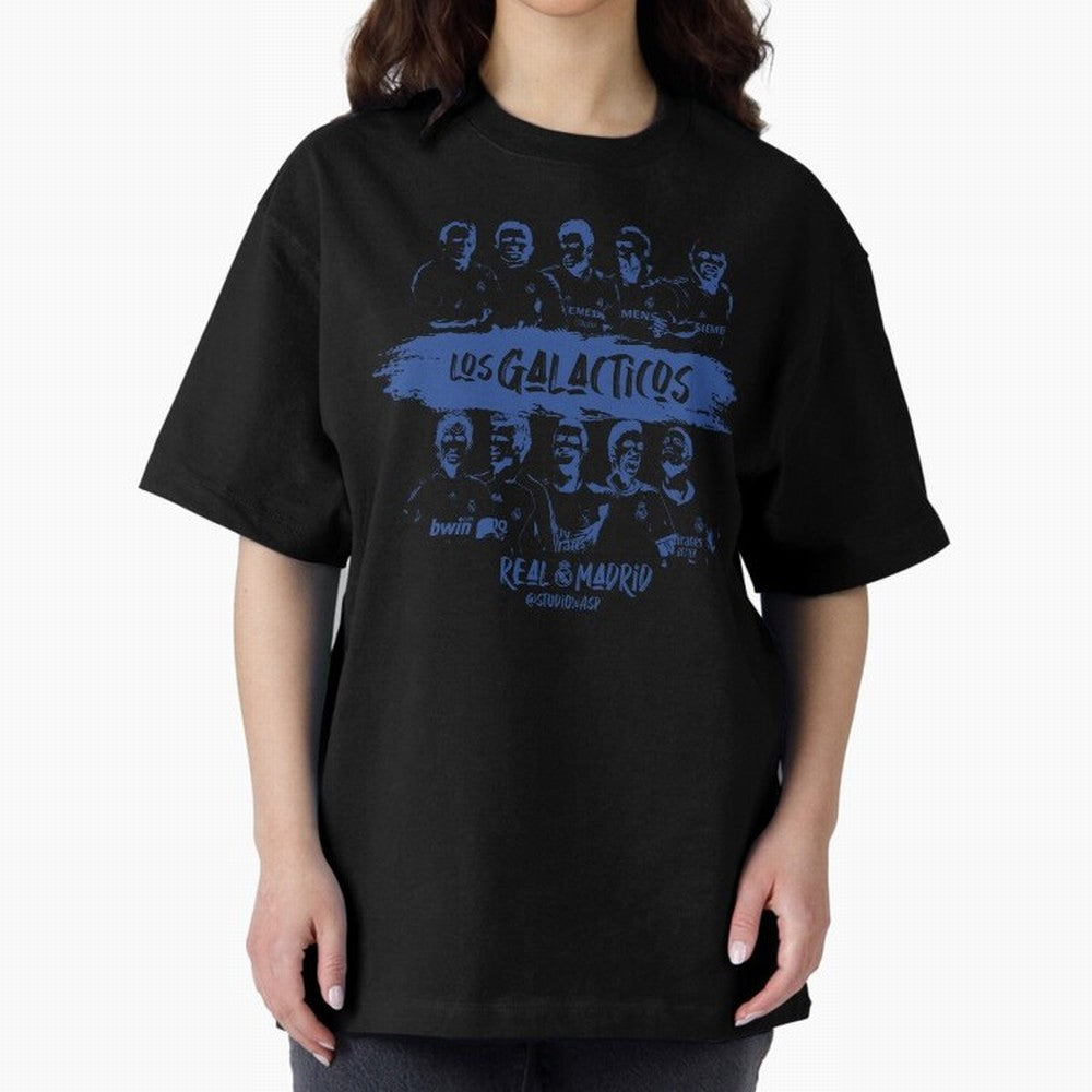 Los Galacticos Oversized T-Shirt Turn Up for Global Football Passion for FIFA World Cup 2026, Celebrating CR7, Portugal, Spain and Germany, Global Supporter Spirit, Legendary Goals, National Colors and Tournament Celebration; Great for Supporters