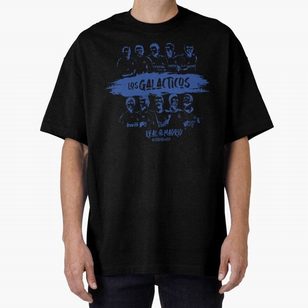 Los Galacticos Oversized T-Shirt Turn Up for Global Football Passion for FIFA World Cup 2026, Celebrating CR7, Portugal, Spain and Germany, Global Supporter Spirit, Legendary Goals, National Colors and Tournament Celebration; Great for Supporters