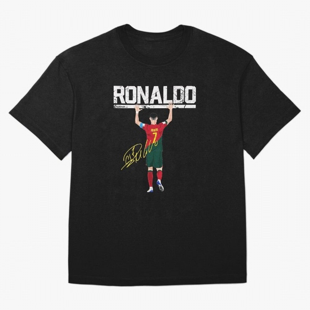 Cristiano Ronaldo Portugal Jersey -The Farewell Oversized T-Shirt Honor Football Greatness during FIFA World Cup 2026 for Fans of Mbappe and Brazil, Bringing Football History, Final Match Energy, Crowd Noise and Once in a Lifetime Moments; Perfect