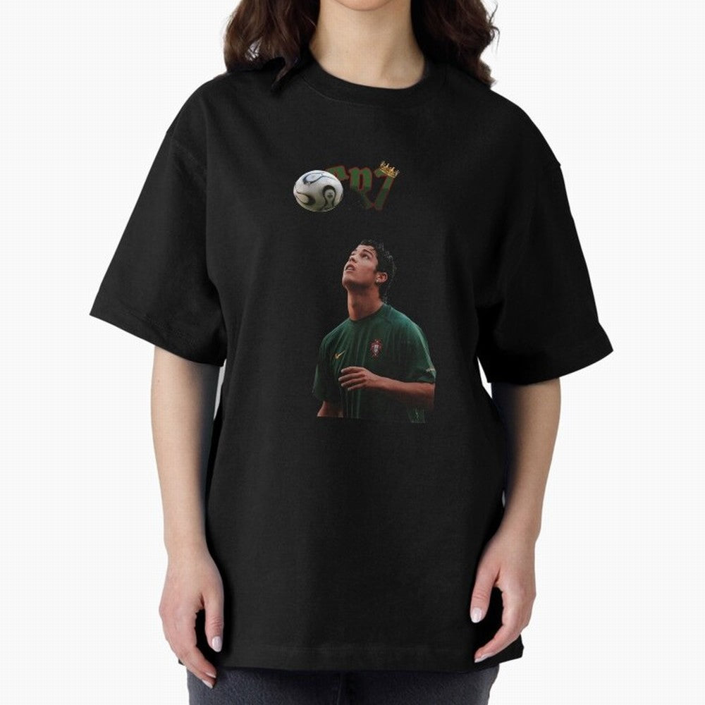 Cristiano Ronaldo Oversized T-Shirt Celebrate Supporters United by Match Day Hype around FIFA World Cup 2026 USA Canada Mexico, Neymar, Haaland and Cristiano Ronaldo, Spain, Fan Favorite Moments, National Team Passion, Big Match Drama and Soccer