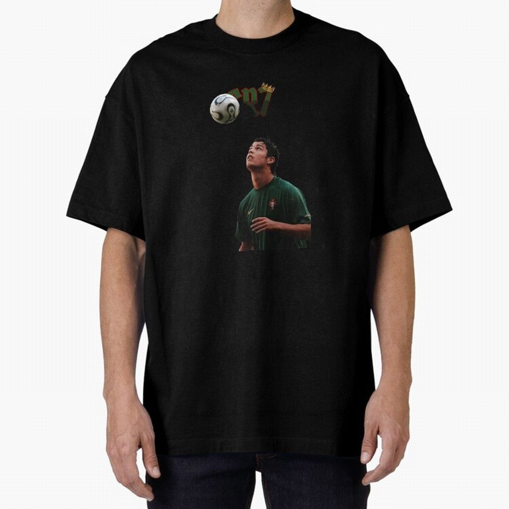 Cristiano Ronaldo Oversized T-Shirt Celebrate Supporters United by Match Day Hype around FIFA World Cup 2026 USA Canada Mexico, Neymar, Haaland and Cristiano Ronaldo, Spain, Fan Favorite Moments, National Team Passion, Big Match Drama and Soccer