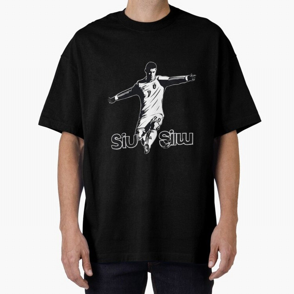 CR7 SIUU Oversized T-Shirt Show Your Stadium Side during Global Football Passion for FIFA World Cup 2026 USA Canada Mexico, Centered on Mbappe, England, Champion Mindset, Group Stage Buzz, Knockout Tension and Passionate Fan Culture; Made for