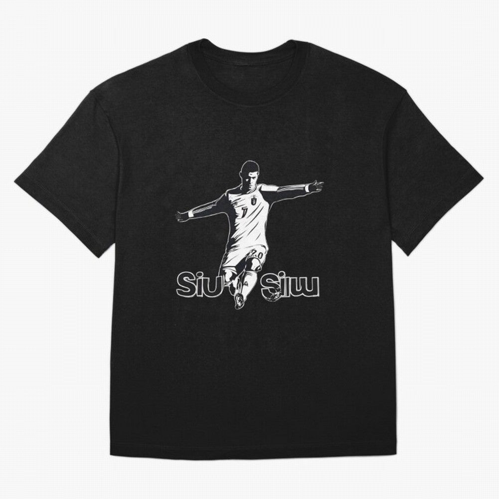 CR7 SIUU Oversized T-Shirt Show Your Stadium Side during Global Football Passion for FIFA World Cup 2026 USA Canada Mexico, Centered on Mbappe, England, Champion Mindset, Group Stage Buzz, Knockout Tension and Passionate Fan Culture; Made for