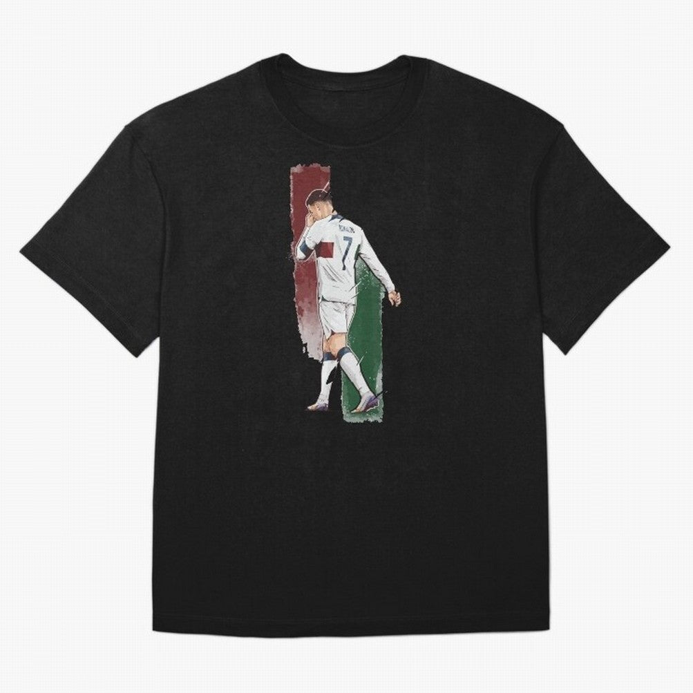 Ronaldo Crying World Cup 2022 Oversized T-Shirt Show Passion for the Stars of FIFA World Cup 2026 Featuring Cristiano Ronaldo, Netherlands Energy, Game Day Rituals, Football Legends, Country Pride and the Road to the Final; Ideal for Football Dads,