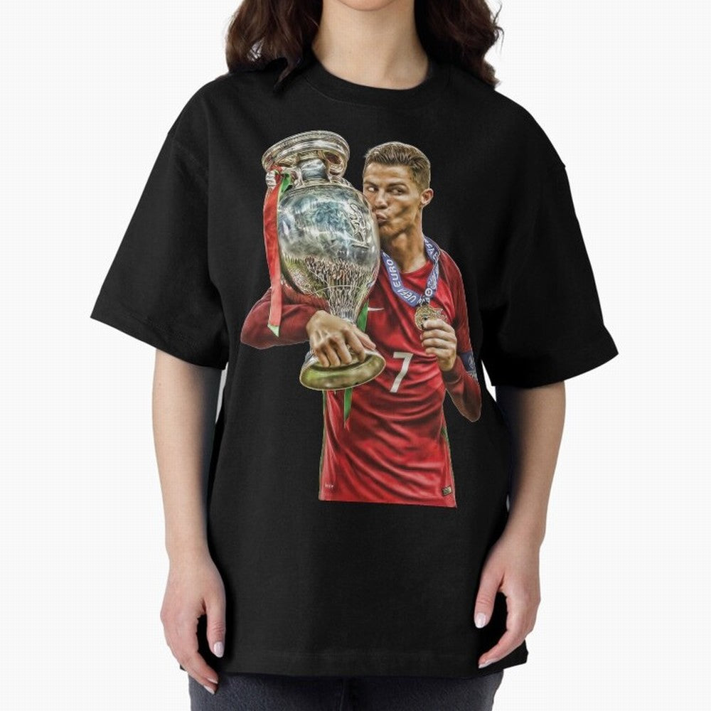 cristiano ronaldo Oversized T-Shirt Bring a Vintage Feel to FIFA World Cup 2026 USA Canada Mexico Celebrating Haaland and Mbappe, France Energy, Football Festival Excitement, Trophy Ambitions, Country Rivalries and Star Player Buzz; Perfect for