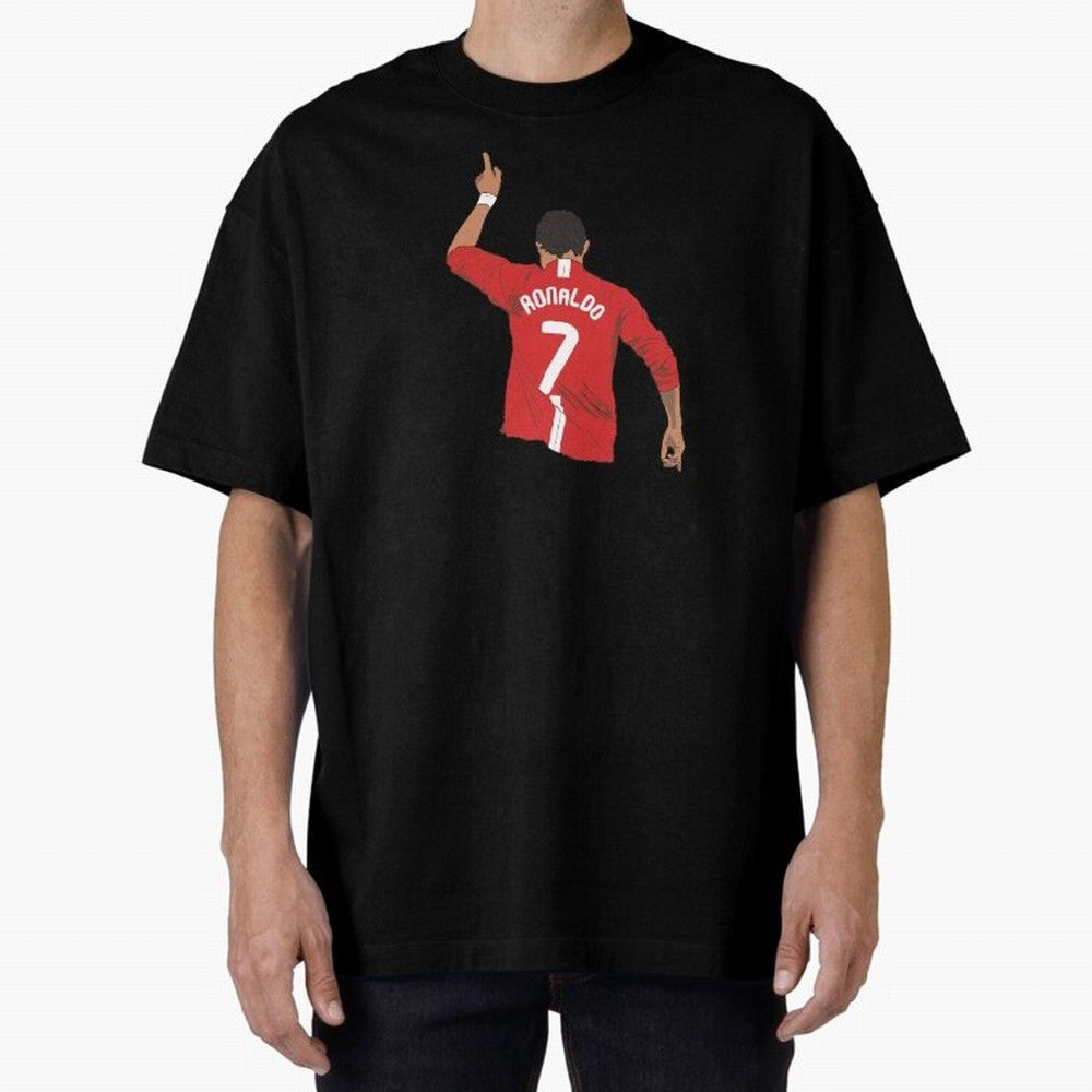 Cristiano Ronaldo MUFC Oversized T-Shirt Experience the Global Stage of FIFA World Cup 2026 Spirit, Connected to Argentina, Messi, Neymar and Mbappe, Goal Celebration Energy, Supporter Heritage, Football Icons and Worldwide Tournament Joy; Ideal