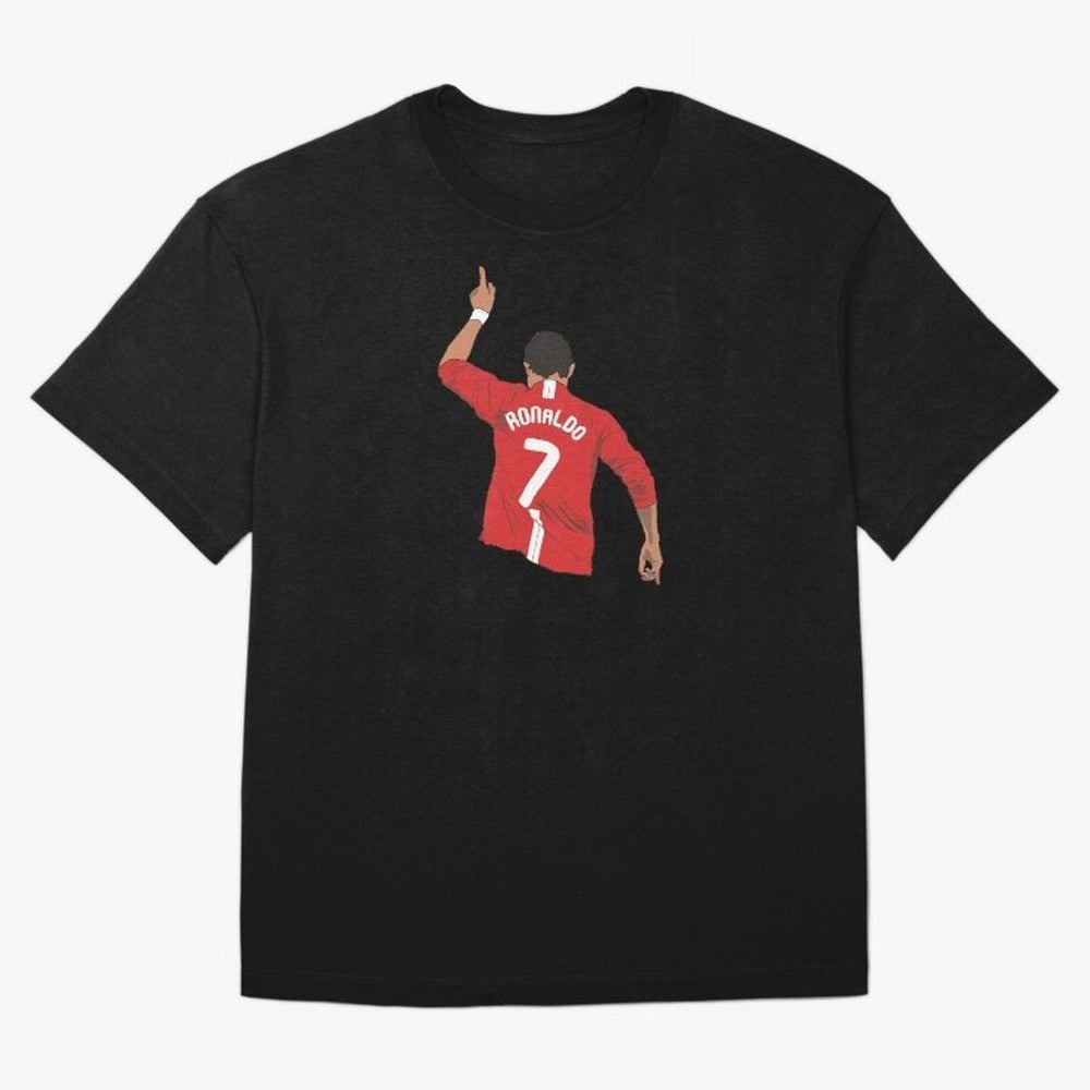 Cristiano Ronaldo MUFC Oversized T-Shirt Experience the Global Stage of FIFA World Cup 2026 Spirit, Connected to Argentina, Messi, Neymar and Mbappe, Goal Celebration Energy, Supporter Heritage, Football Icons and Worldwide Tournament Joy; Ideal
