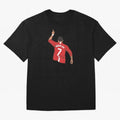 Cristiano Ronaldo MUFC Oversized T-Shirt Experience the Global Stage of FIFA World Cup 2026 Spirit, Connected to Argentina, Messi, Neymar and Mbappe, Goal Celebration Energy, Supporter Heritage, Football Icons and Worldwide Tournament Joy; Ideal