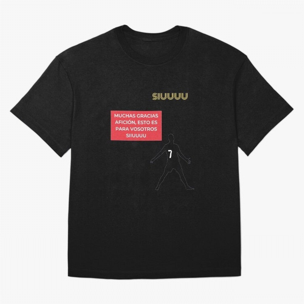 SIUUU CR7 Oversized T-Shirt Step into Global Football Passion for FIFA World Cup 2026 USA Canada Mexico, Featuring Neymar, Germany, Football Festival Excitement, Trophy Ambitions, Country Rivalries and Star Player Buzz; Perfect for Supporters Who