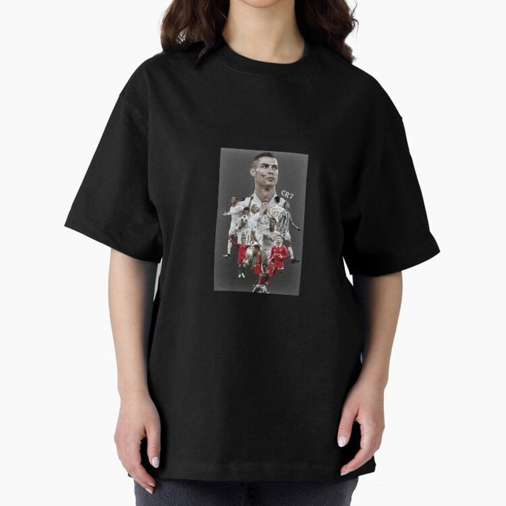 Cristiano Ronaldo Oversized T-Shirt Bring Global Tournament Vibes to FIFA World Cup 2026 for Fans of CR7 and Spain, Bringing Goal Celebration Energy, Supporter Heritage, Football Icons and Worldwide Tournament Joy; Perfect for People Who Love