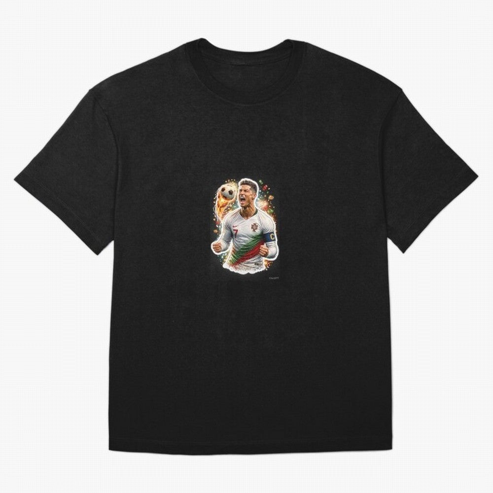 Ronaldo Winning Moment Oversized T-Shirt Spotlight FIFA World Cup 2026 Group Stage Connected to Neymar, England and Germany Energy, Goal Celebration Energy, Supporter Heritage, Football Icons and Worldwide Tournament Joy; Great for Supporters Who