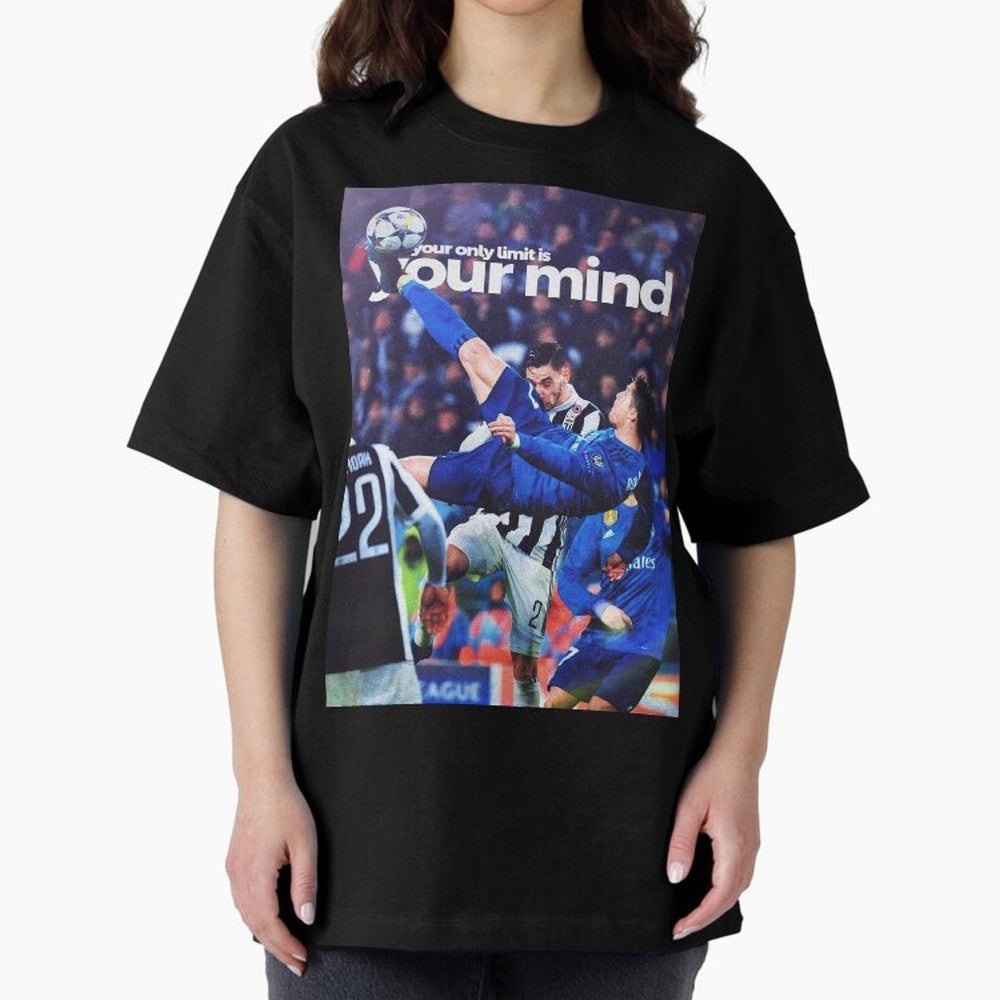 Cristiano Ronaldo - Your only limit is your mind Oversized T-Shirt Cheer through Every Moment of Global Football Passion for FIFA World Cup 2026 Group Stage, Centered on Messi and Cristiano Ronaldo, Spain and Netherlands, Global Supporter Spirit,