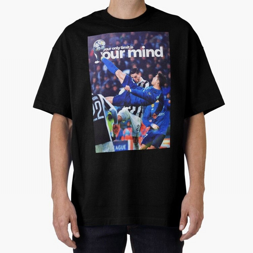 Cristiano Ronaldo - Your only limit is your mind Oversized T-Shirt Cheer through Every Moment of Global Football Passion for FIFA World Cup 2026 Group Stage, Centered on Messi and Cristiano Ronaldo, Spain and Netherlands, Global Supporter Spirit,
