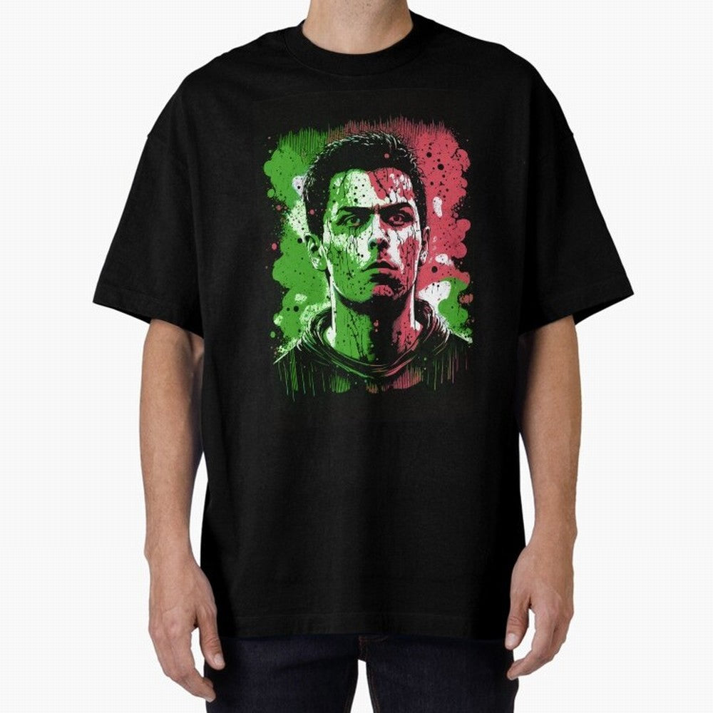 Cristiano Ronaldo Oversized T-Shirt Celebrate Classic Football Spirit in the FIFA World Cup 2026 Group Stage Journey through Mbappe Highlights, Argentina, France and Brazil Pride, Sports Nostalgia, International Competition, Famous Players and