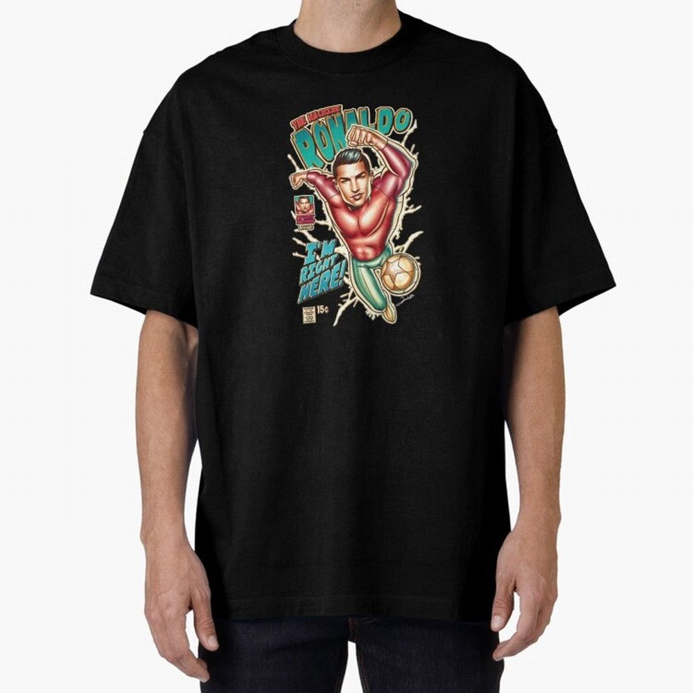 The Machine Ronaldo Oversized T-Shirt Get Ready for FIFA World Cup 2026 Spirit, Built around Netherlands, Messi, Neymar and Mbappe, Football History, Final Match Energy, Crowd Noise and Once in a Lifetime Moments; Ideal for Fans Who Follow Messi,