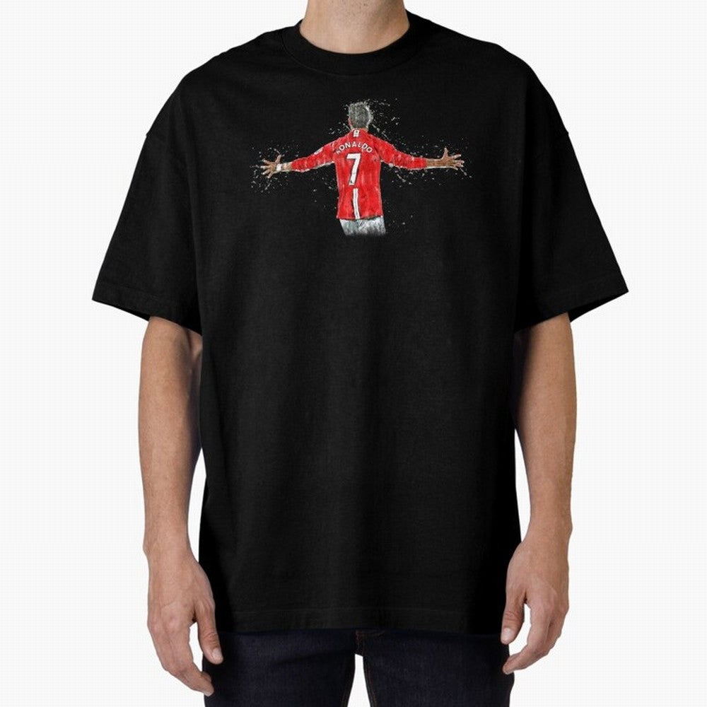Cristiano Ronaldo in watercolor Oversized T-Shirt Feel International Energy from FIFA World Cup 2026 Group Stage Spirit, Filled with England, France and Netherlands, Haaland, Soccer Culture, Superstar Moments, National Team Dreams and Competitive