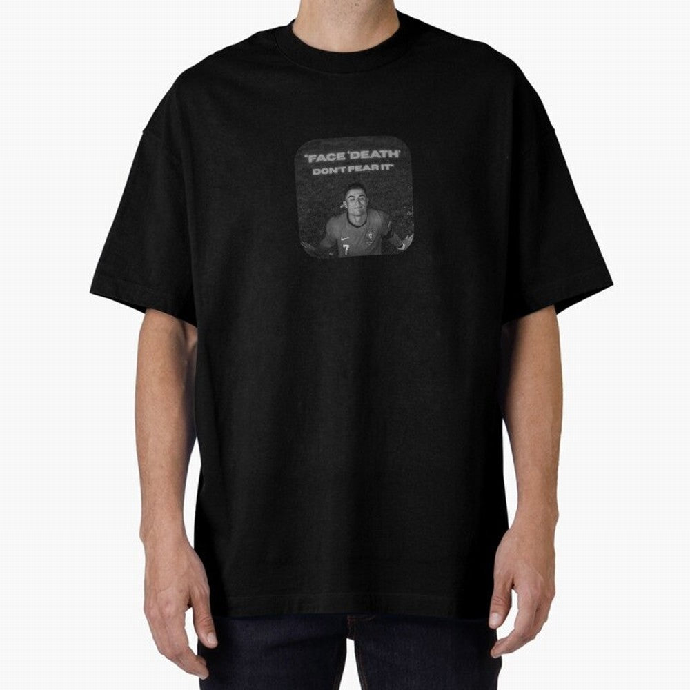CR7 Fearless Icon Oversized T-Shirt Join Match Day Hype around FIFA World Cup 2026, Cristiano Ronaldo, Haaland and CR7, England, Retro Football Energy, Iconic Rivalries, Trophy Chase Drama and Stadium Atmosphere; Great for Watch Parties, Sports