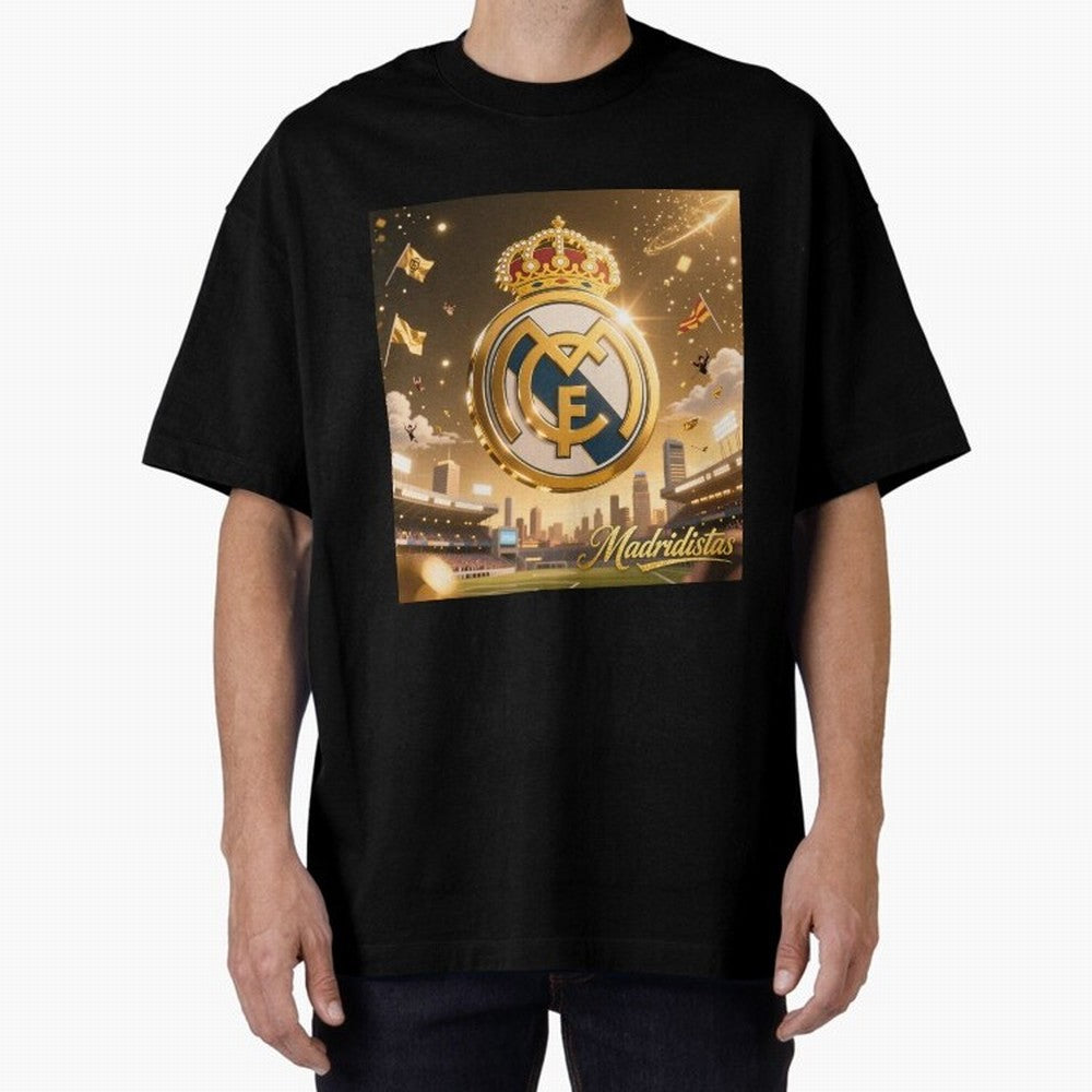 Madridistas Oversized T-Shirt Represent the FIFA World Cup 2026 USA Canada Mexico Journey through Cristiano Ronaldo Highlights, Argentina and Brazil Pride, Goal Celebration Energy, Supporter Heritage, Football Icons and Worldwide Tournament Joy;