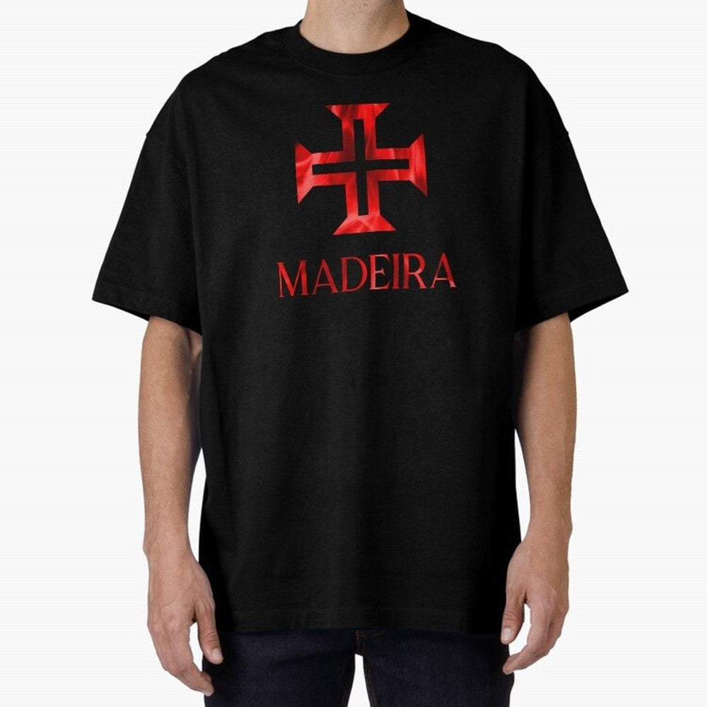 Madeira flames Oversized T-Shirt Keep the Match Day Mood of Global Football Passion for FIFA World Cup 2026 USA Canada Mexico, with Mbappe, France, Football Festival Excitement, Trophy Ambitions, Country Rivalries and Star Player Buzz; Great for