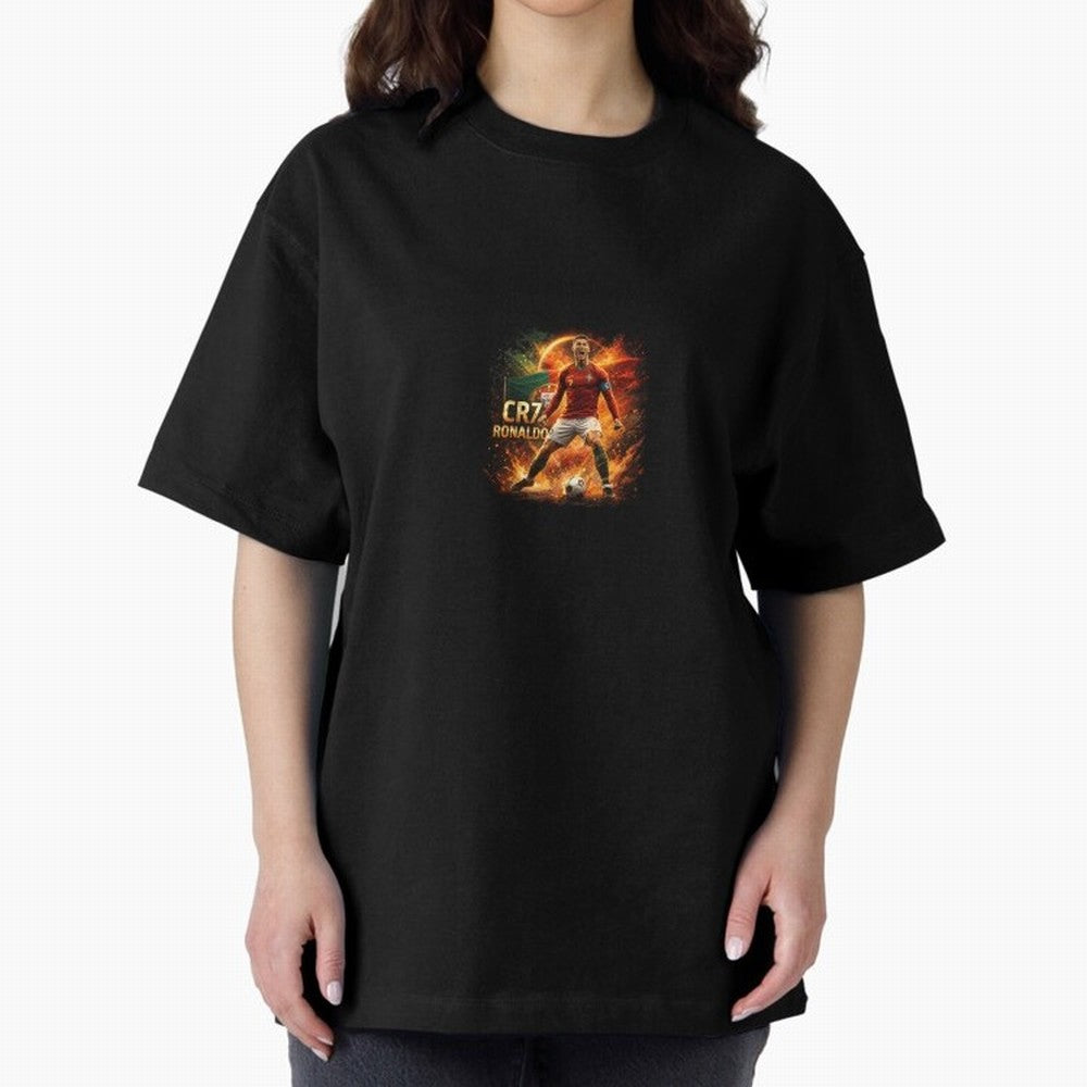 Cristiano Ronaldo Football Legend Artwork Oversized T-Shirt Bring Home FIFA World Cup 2026 Group Stage Spirit, with Portugal, Spain and Germany, Messi and Cristiano Ronaldo, Soccer Culture, Superstar Moments, National Team Dreams and Competitive