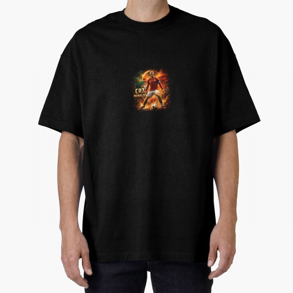Cristiano Ronaldo Football Legend Artwork Oversized T-Shirt Bring Home FIFA World Cup 2026 Group Stage Spirit, with Portugal, Spain and Germany, Messi and Cristiano Ronaldo, Soccer Culture, Superstar Moments, National Team Dreams and Competitive