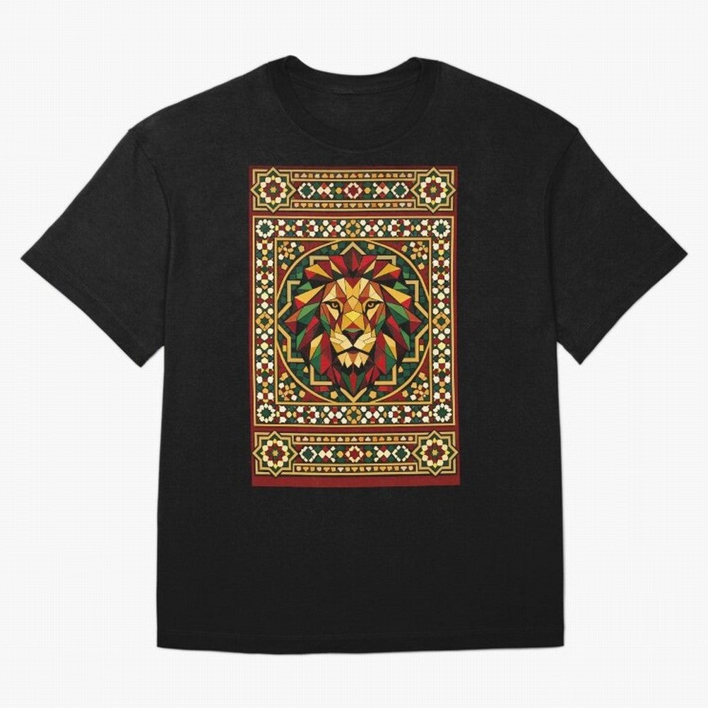 Portuguese Geometric Lion Portrait Oversized T-Shirt Step into FIFA World Cup 2026 for Fans of Messi, CR7 and Mbappe and Argentina, Bringing Tournament Hype, Historic Matchups, Family Viewing Parties and Global Sports Pride; Perfect for People Who