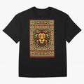 Portuguese Geometric Lion Portrait Oversized T-Shirt Step into FIFA World Cup 2026 for Fans of Messi, CR7 and Mbappe and Argentina, Bringing Tournament Hype, Historic Matchups, Family Viewing Parties and Global Sports Pride; Perfect for People Who