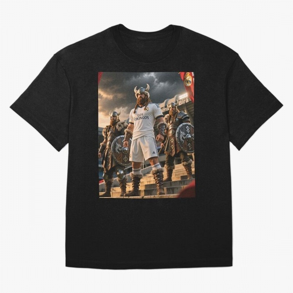 Los Vikingos del Bernab¨¦u Oversized T-Shirt Carry the Colors and Pride of Global Football Passion for FIFA World Cup 2026, Celebrating Messi, Brazil, Portugal and Argentina, Vintage Soccer Flavor, Modern Football Stars, National Flags and Final