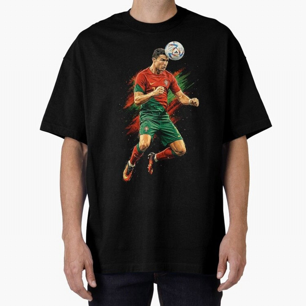 Cristiano Ronaldo Football Legend Oversized T-Shirt Feel the Heartbeat of Match Day Hype around FIFA World Cup 2026 USA Canada Mexico, Haaland, Argentina and Brazil, Tournament Hype, Historic Matchups, Family Viewing Parties and Global Sports