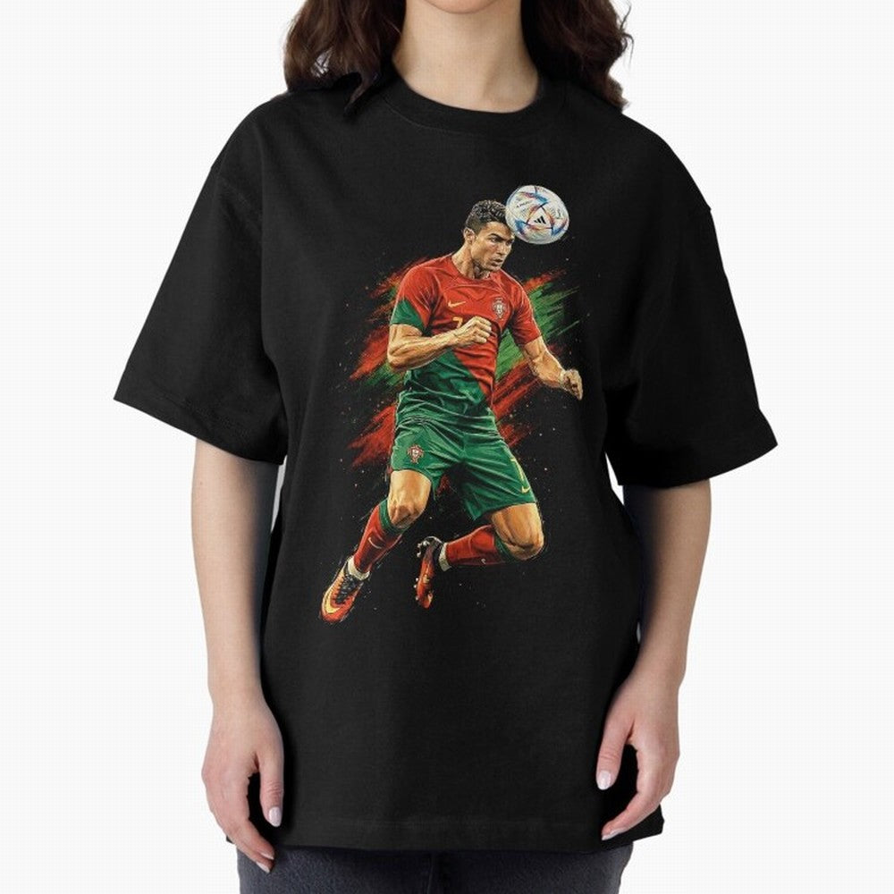 Cristiano Ronaldo Football Legend Oversized T-Shirt Feel the Heartbeat of Match Day Hype around FIFA World Cup 2026 USA Canada Mexico, Haaland, Argentina and Brazil, Tournament Hype, Historic Matchups, Family Viewing Parties and Global Sports