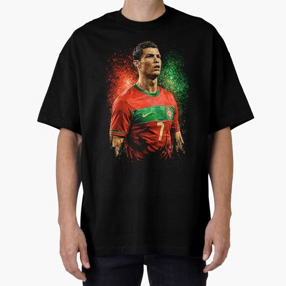 Cristiano Ronaldo Football Legend Oversized T-Shirt Celebrate Unforgettable Nights in FIFA World Cup 2026 USA Canada Mexico Connected to Cristiano Ronaldo, Brazil Energy, Fan Favorite Moments, National Team Passion, Big Match Drama and Soccer