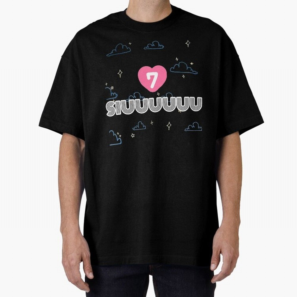 Siiiuuu 7 CR7 goal Oversized T-Shirt Relive Legendary Nights from FIFA World Cup 2026 USA Canada Mexico Connected to CR7 and Messi, Argentina Energy, Worldwide Fan Energy, Dramatic Goals, Stadium Lights and Championship Celebrations; Ideal for