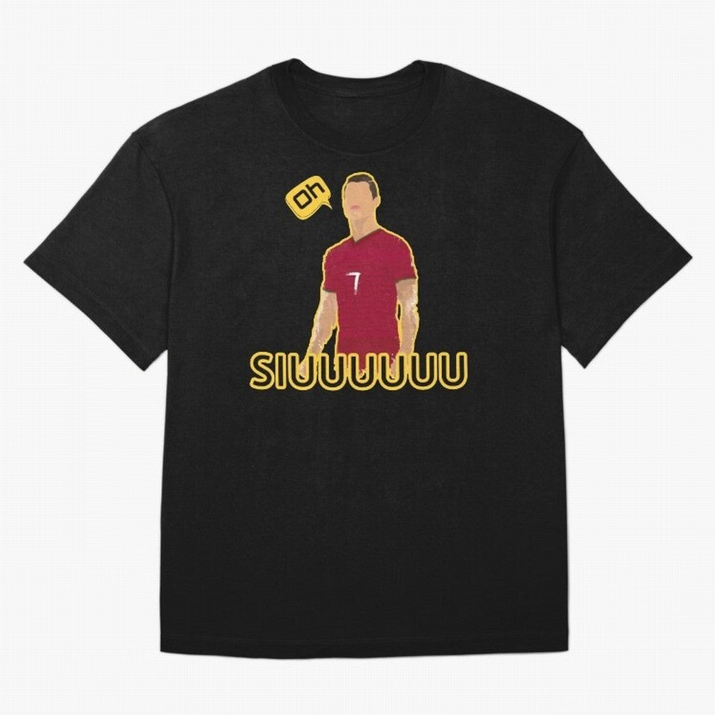 Oh siuuu CR7 funny Oversized T-Shirt Represent FIFA World Cup 2026 Spirit, Built around Brazil, Portugal and Argentina, Messi, CR7 and Mbappe, Tournament Hype, Historic Matchups, Family Viewing Parties and Global Sports Pride; Perfect for Fans,